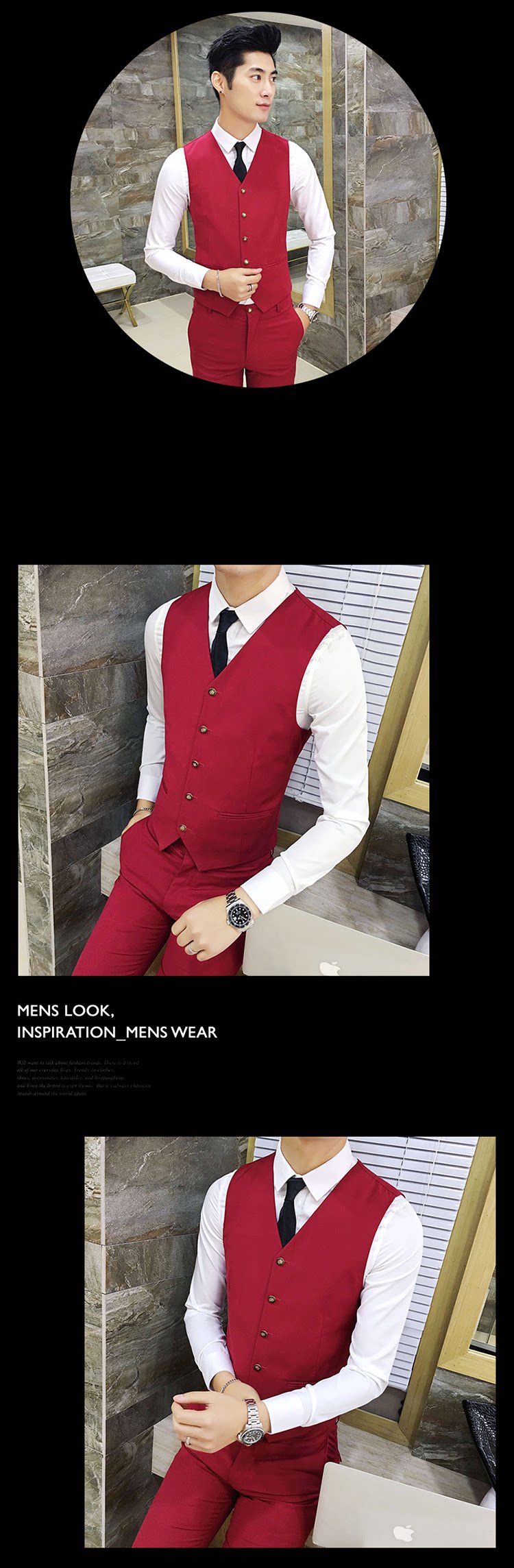 Costume homme en coton pour automne - Ref 1554651 Image 43