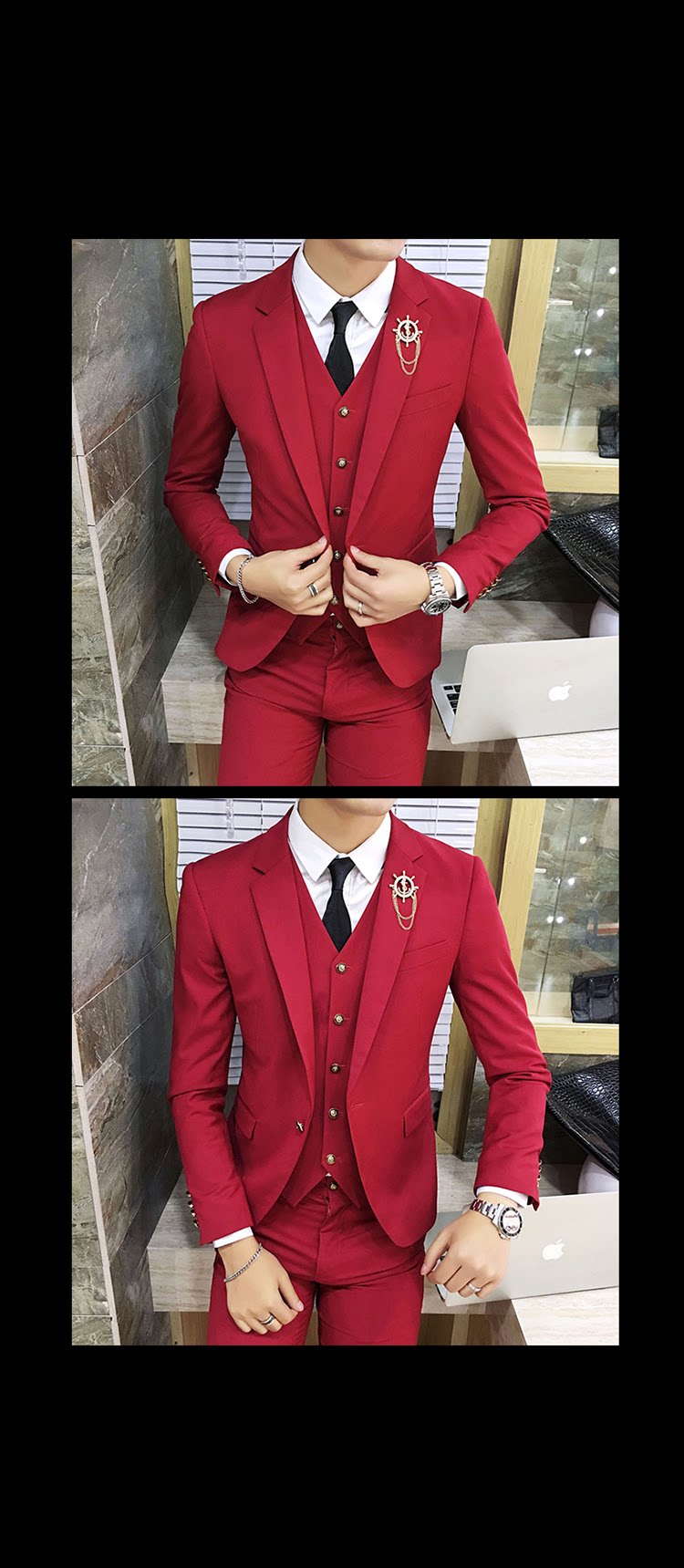 Costume homme en coton pour automne - Ref 1554651 Image 20