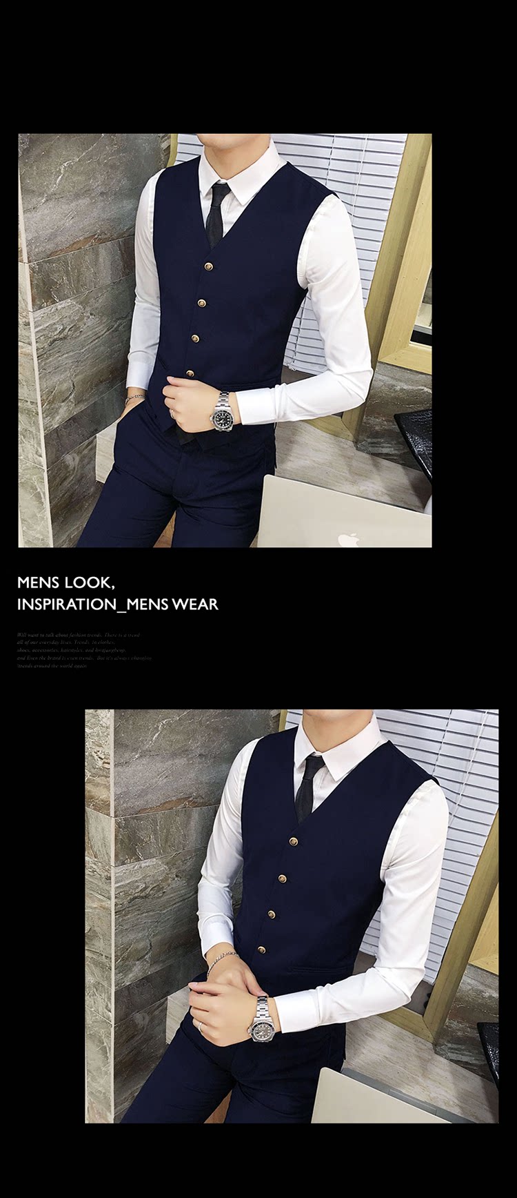 Costume homme en coton pour automne - Ref 1554651 Image 35