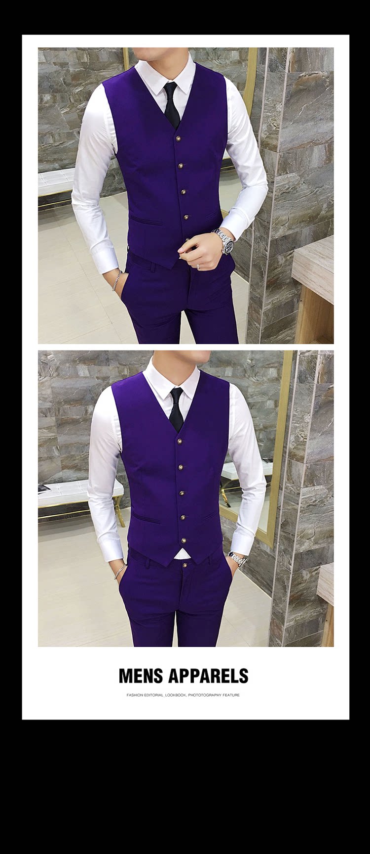 Costume homme en coton pour automne - Ref 1554651 Image 38