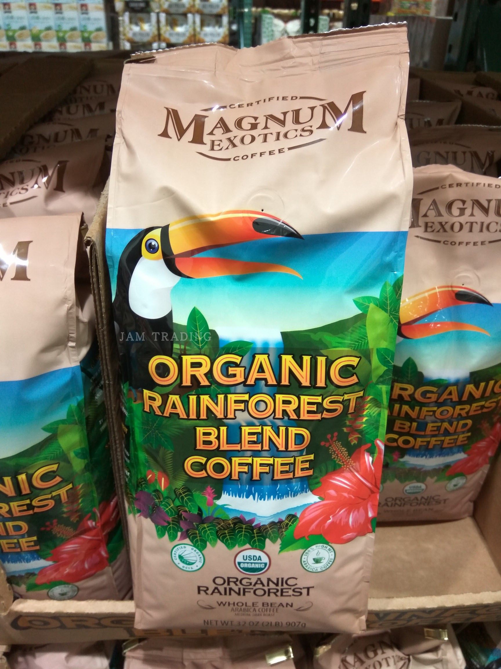 Taiwan Direct Post USA MAGNUM Organic Tropical Rainforest Coffee Bean Big Mouth Bird 907g