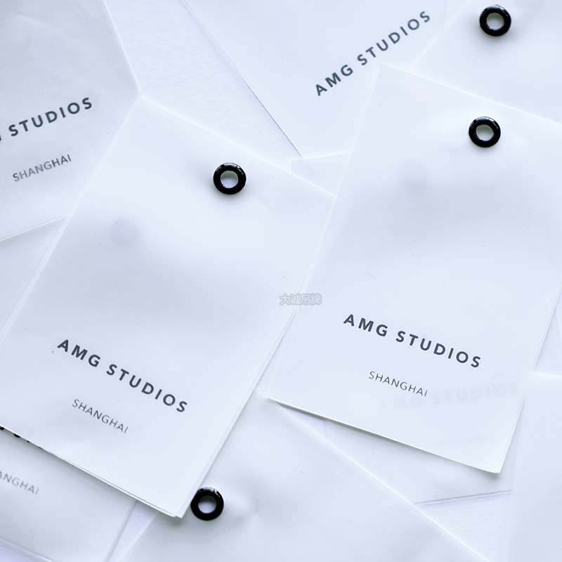 Clothing tag customization fashion tide brand literature and art simple soft glue material clothes hanging design label tag custom