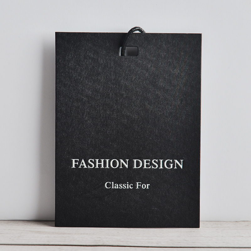 Customized clothing tag customization Black cardboard special paper tag spot label printing Clothes tag customization