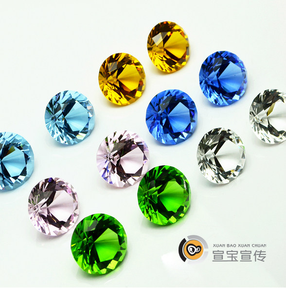 3cm Crystal Diamond Glass Diamond Crystal Counter Swing Piece Birthday Present Kid Gift Home Residence Ornament Swing