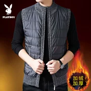 Playboy xuống vest nam áo len thủy triều vai thanh niên áo khoác vest dày