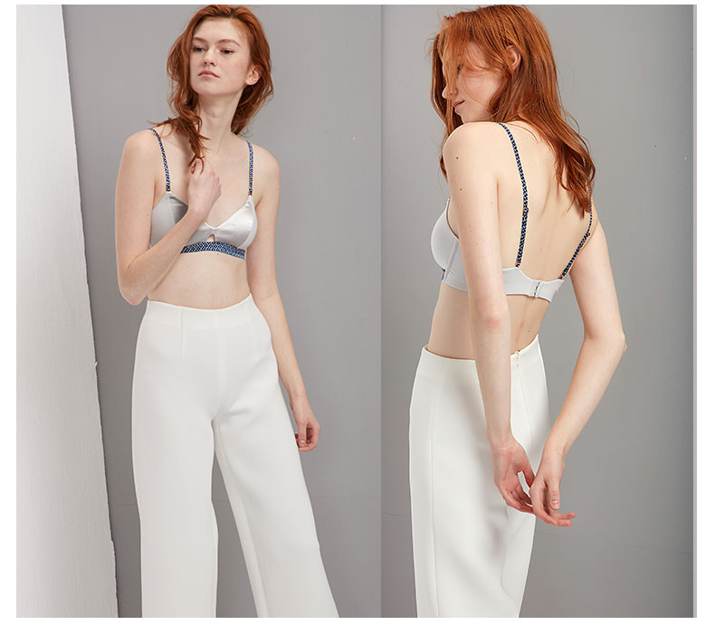 桑罗 bralette | Dâu tằm tơ không có vòng thép áo ngực mỏng sexy đồ lót thoải mái cô gái vẻ đẹp trở lại áo ngực