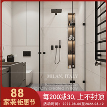 Japanese style silent wind ultra smelting cream microcement tile red toilet wall tile floor tile