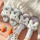 Детские тапочки, зимняя милая нескользящая обувь, флисовые удерживающие тепло туфли