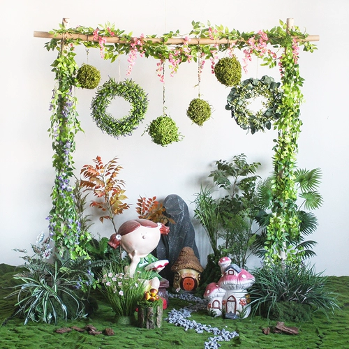 Двор, балкон, сад, ландшафтный дизайн, мягкие аксессуары, подвеска для детского сада, экологически инновационные растения, угловой реквизит для витрины на окне