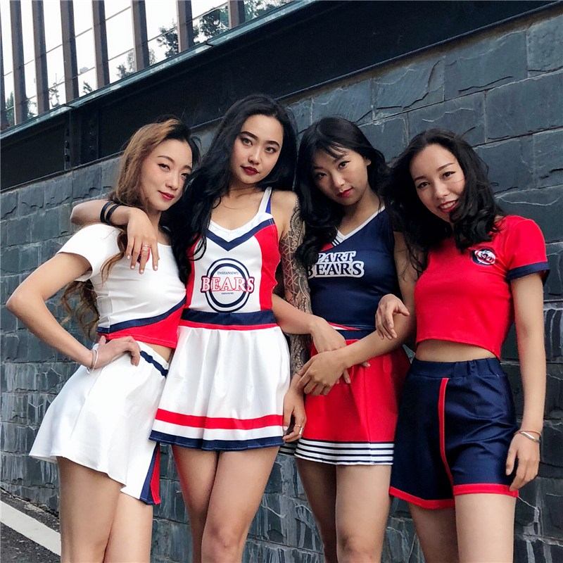 New ds cheerleading group performance costume car model opening stage costume team combination cheerleading performance costume