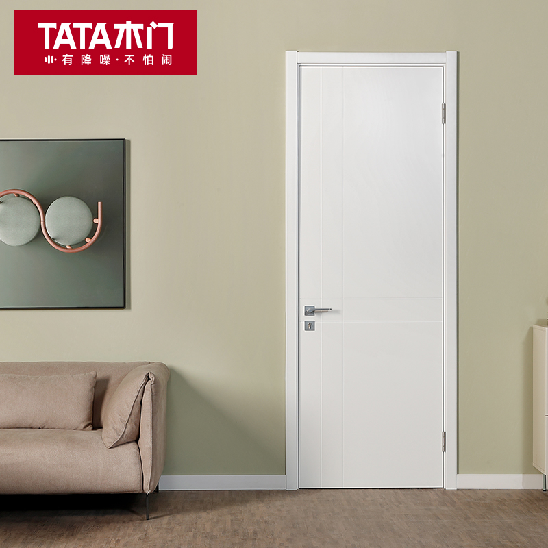 TATA wooden door full house custom flat open bedroom door indoor wooden door room door solid wood composite door AC002 mute door -n