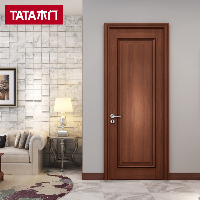 TATA wooden door classical American interior door bedroom room door paint free door whole house custom wooden door @ 051