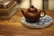 In the 1980s the old Anshun hand-held pot 145cc four cups of small pot Zhumud pure handmade Chaozhou century-old brand