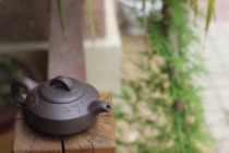 Li Fanglong Kiln Flat Stone Pot Purple eggplant mud Zhou Pan Xu Shuangjun lettering Arts and Crafts Artist Zhongpin Zisha