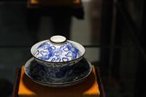 Qing Dynasty Mantang Fu Ji blue and white beast waist bowl antique collection Jingdezhen old porcelain antiques