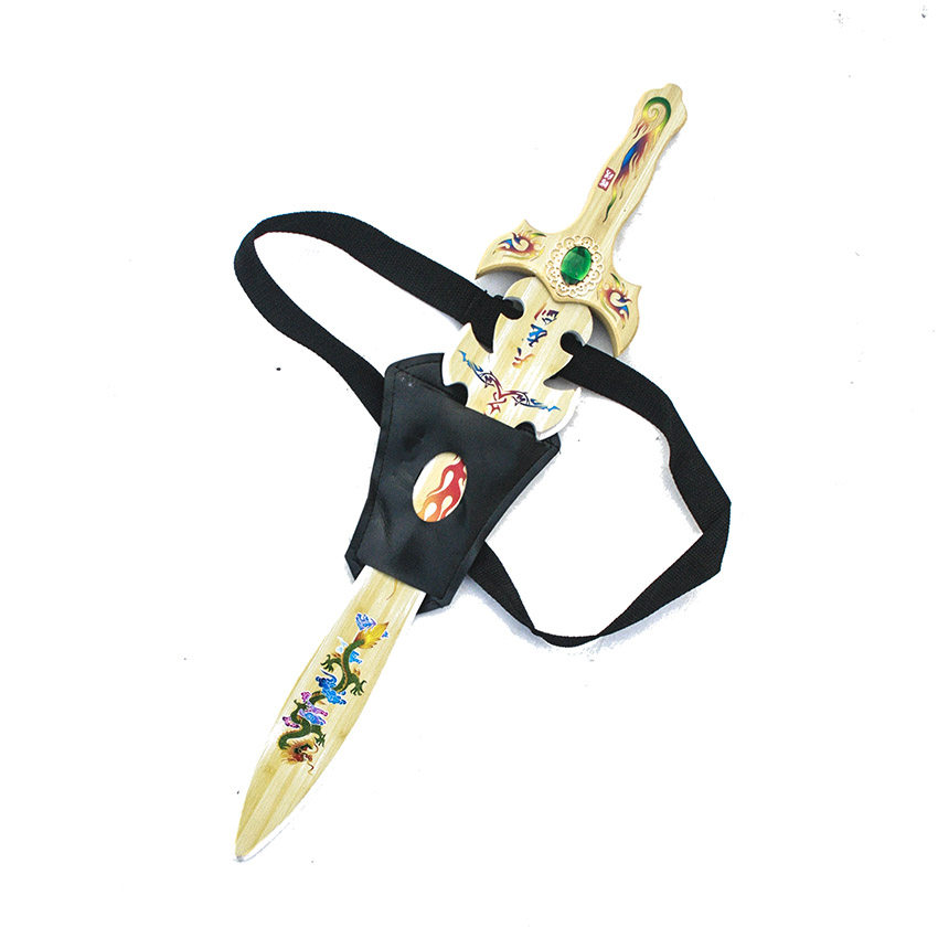 Boy holding baby bag Tianlong sword wooden sword wooden sword wooden wooden sword performance dance sword props are not edged