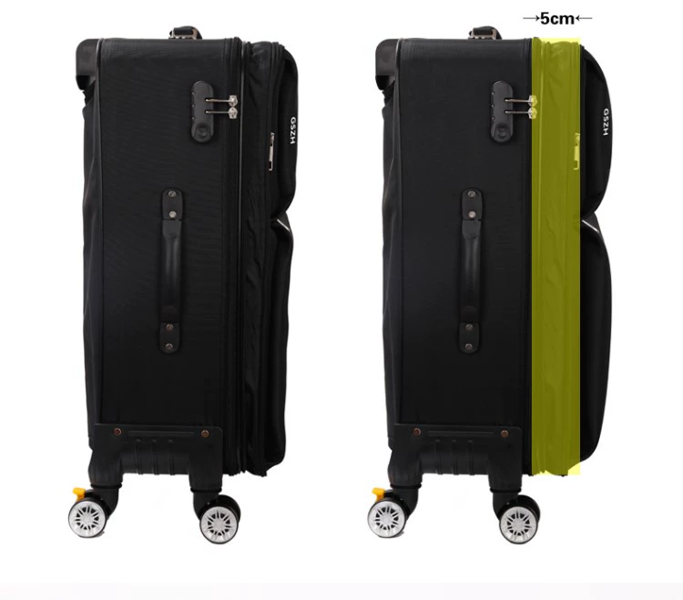 Vali quá khổ phổ biến bánh xe đẩy trường hợp 28 inch nam và nữ Oxford kinh doanh vải vali lên hộp khóa 20 inch - Va li