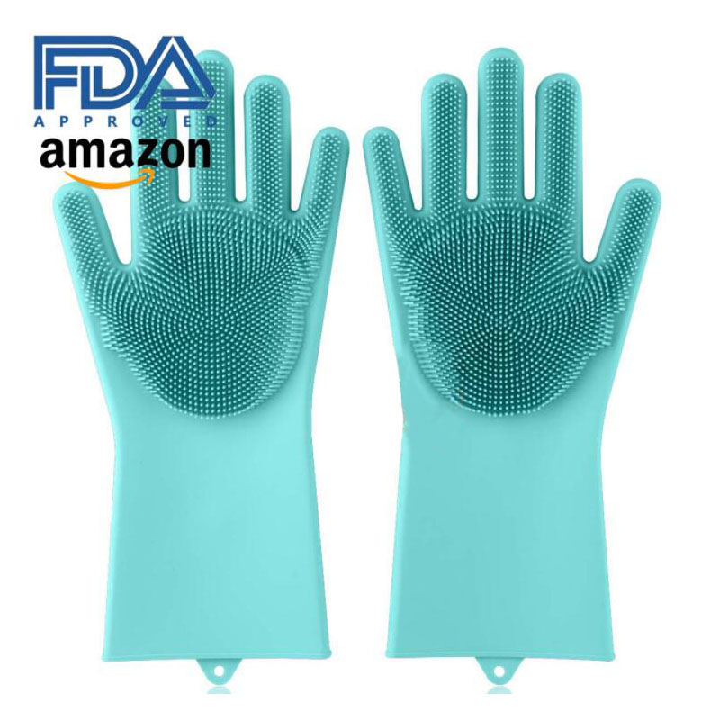 Net Red Korea Magic Silicone Gloves Dishwashing Thever Brush Bowls Multifunction Kitchen Waterproof Housework Women Shake-Up Gloves