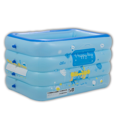Детский большой надувной бассейн с шариками для ванны, надувная квадратная ванна