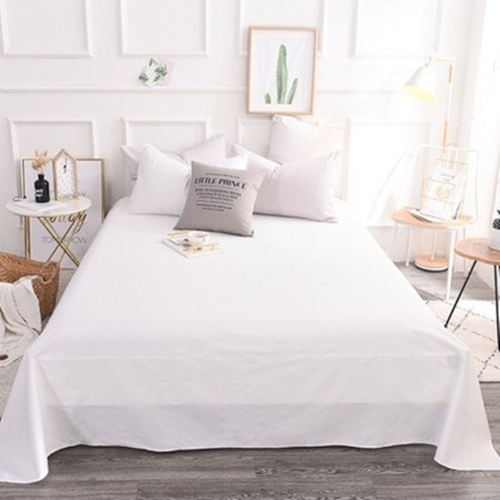Hoa hồng đỏ đơn mảnh giường đơn sắc một màu vàng đơn giản màu cà phê đơn giản màu xanh đậm 1,51,8 m tờ - Khăn trải giường bộ drap giường