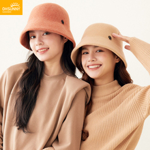 ohsunny羊毛帽秋冬时尚百搭渔夫帽羊绒帽