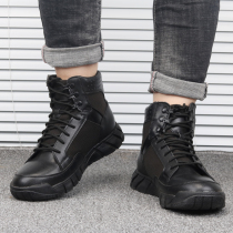 New ultra light casual black mesh Martin Boots Boots British style outdoor sand color mens shoes summer trendy shoes climbing boots