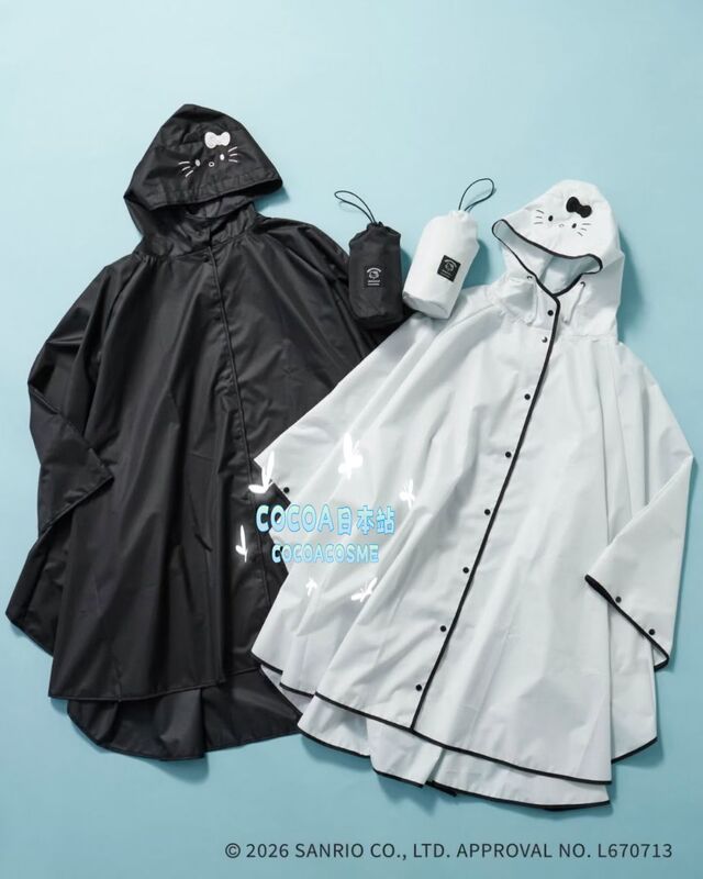 In Stock with Free Shipping Japan Opaque.Clip 2026 New Model Hello Kitty Waterproof Poncho Raincoat In Stock with Free Shipping Japan Opaque.Clip 2026 New Model Hello Kitty Waterproof Poncho Raincoat