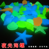 Fish tank Scenery Luminous Pebble Pendulum Pieces Aquarium Decoration Luminous Shells Sea Snail Fluorescent Stones Color Luminous Stones