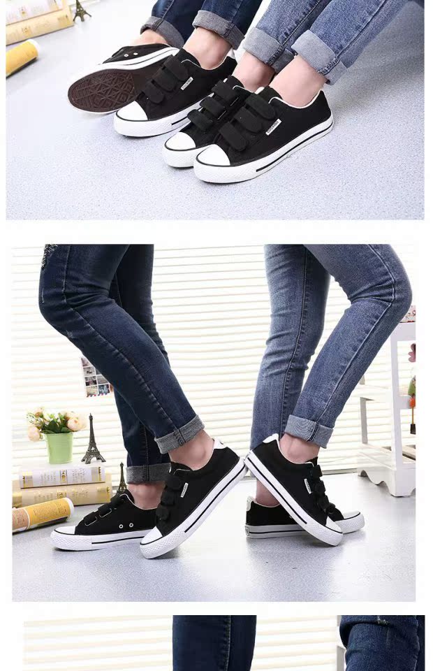 Xu hướng mới 2017 Giày vải Velcro nam phiên bản Hàn Quốc của đôi giày đế thấp giúp giày nam hàng ngày giày thể thao bitis nam