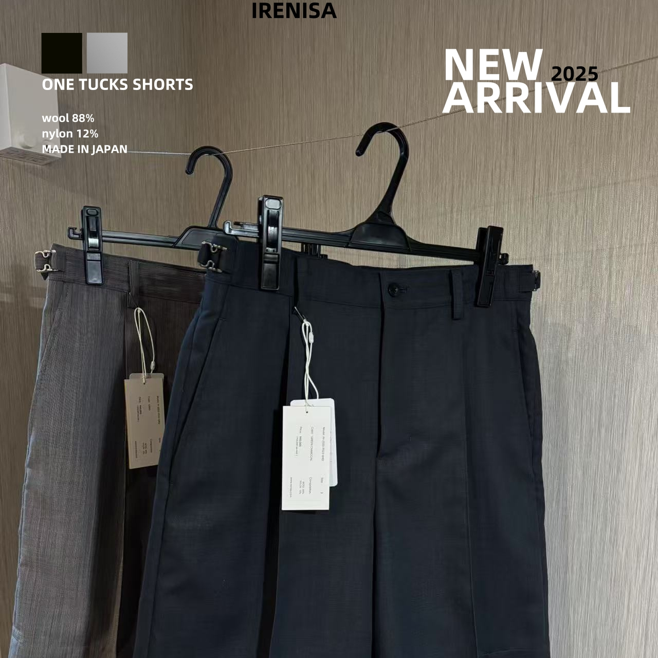 IRENISA（イレニサ） 25SS ONE TUCKS SHORTS IRENISA（イレニサ） 25SS ONE TUCKS SHORTS IRENISA - ONE