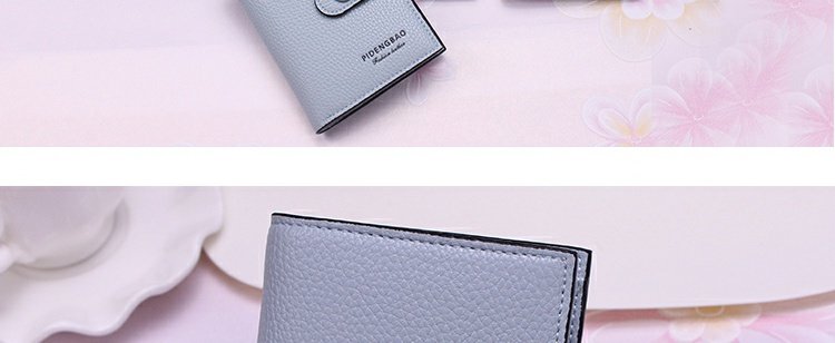 Phụ nữ đơn giản mới Phiên bản tiếng Hàn của ví nhiều thẻ nữ thẻ ngắn dung lượng lớn gói thẻ tín dụng gói thẻ mỏng ví đựng thẻ atm lv