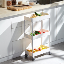 Beauty car Beauty salon trolley Hair salon nail art three-layer storage tool car Kitchen bathroom removable shelf