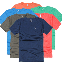 2 mens summer running quick-drying crew neck short-sleeved sports T-shirt breathable perspiration reflective