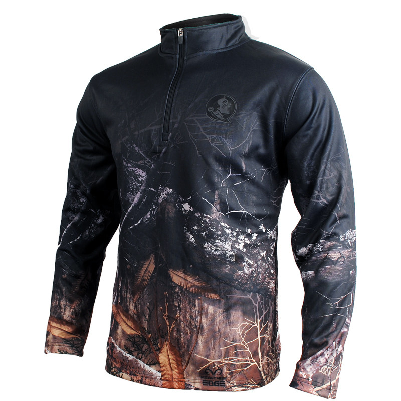 Men's Fall Running Basketball Fast Dry Accelerated Heat-collar Semi-zipper Camouflage Camouflage Cover with a large number