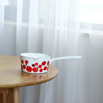 Rain Flower Stone Enamel enamel Single handle Milk Pan Slices Handpan Bubble Noodle Pan milk pan Pan Double Diversion Mouth
