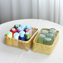 Rainflower Stone Grocery Folk Artisan Artisan Artisan Artisan Artisan Pure Handcrafted Bamboo Weaving Collection Basket Containing Basket