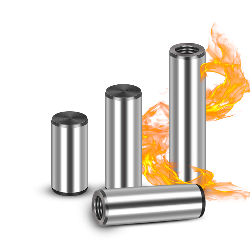 GB120 Heat treatment quenching high strength internal thread cylindrical pin with threaded pull pin M12 M16*30-120