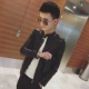 Mùa thu đông mới xu hướng áo khoác nam xã hội đẹp trai anh chàng da mỏng ngắn nam pu da xe máy áo phao nam hàn quốc