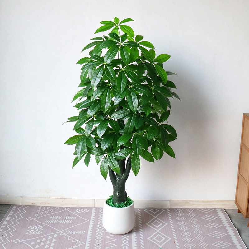 Artificial Green Plants, Money Tree Series, Living Room Decoration, Green Plants, Floor-Standing Silk Flower Pots, Plastic Bonsai Artificial Green Plants, Money Tree Series, Living Room Decoration, Green Plants, Floor-Standing Silk Flower Pots, Plastic Bonsai