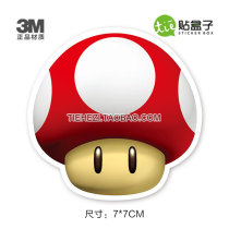 Mushroom notebook sticker mobile phone suitcase skateboard Tide brand bicycle personalized box sticker waterproof sticker