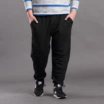 Spring and autumn tied leg slacks mens loose trend wild plus fat extra size fat 300 pounds sports pants small feet