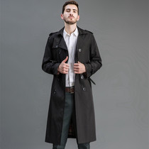 Spring and autumn windbreaker male handsome long Korean version of the trend of self-cultivation British style young fat fat man fat fat increase thick coat