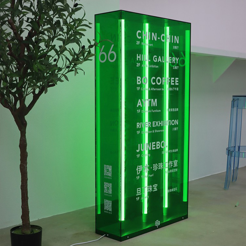 ins floor-standing acrylic light box custom nail art outdoor coffee shop door advertising led luminous display signboard