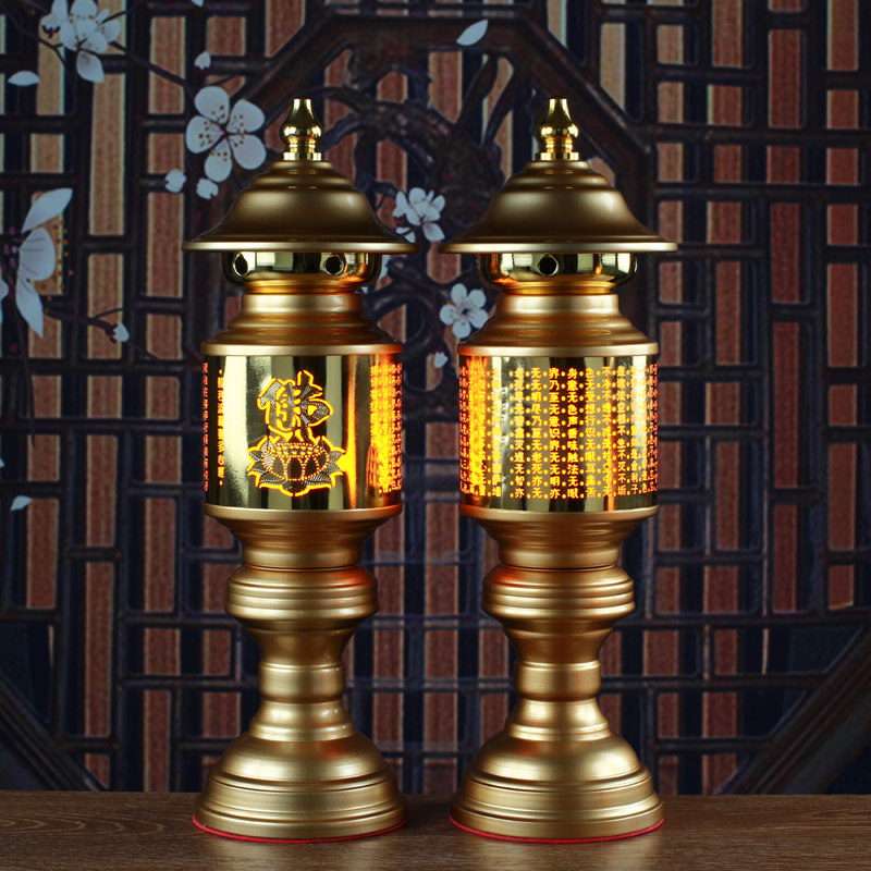 佛灯供灯神器!莲花灯佛供灯一对插电家用,点亮你的佛堂神台-荷花灯-淘宝百科网