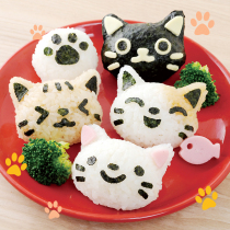 arnest kitten rice ball mold set Cartoon creative bento rice tool kitchen DIY sushi mold