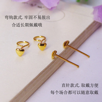 999 Pod Gold Earrings Mini Love Ear Needle Gold Earring Ear Bone Small Office worker Joker New Women