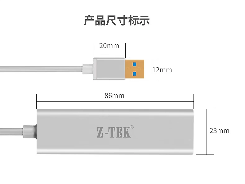 Z-tek1 kéo 4 HUB mở rộng USB chuyển đổi máy tính ngoại vi máy tính xách tay chuột splitter hub ZY315