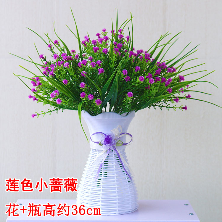 In the bedroom, living room, plastic fake flower simulation dry bouquet set, decoration, home coffee table, floral potted decoration
