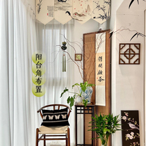 Mushroom Craftsman new Chinese style partition screen extremely narrow mobile folding screen two balcony corners with blocking curtains