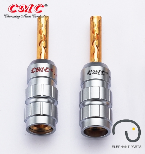 U.S. original CMC 0638-WF pure copper gold-plated horn wire banana plug